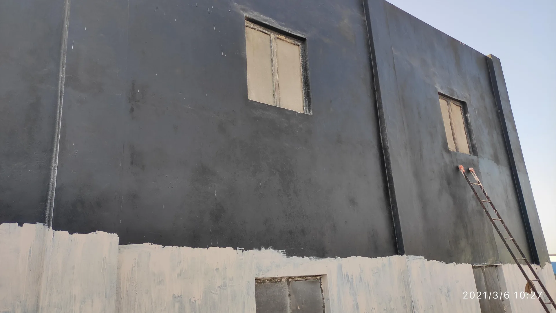 Vertical wall waterproofing